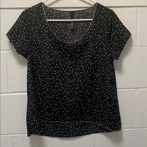 Audrey short sleeve star print top sz Medium